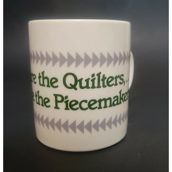 VTG Blessed are the Quilters Coffee Mug Crafting Sewing Collectors cup 1987 - Picture 2 of 8